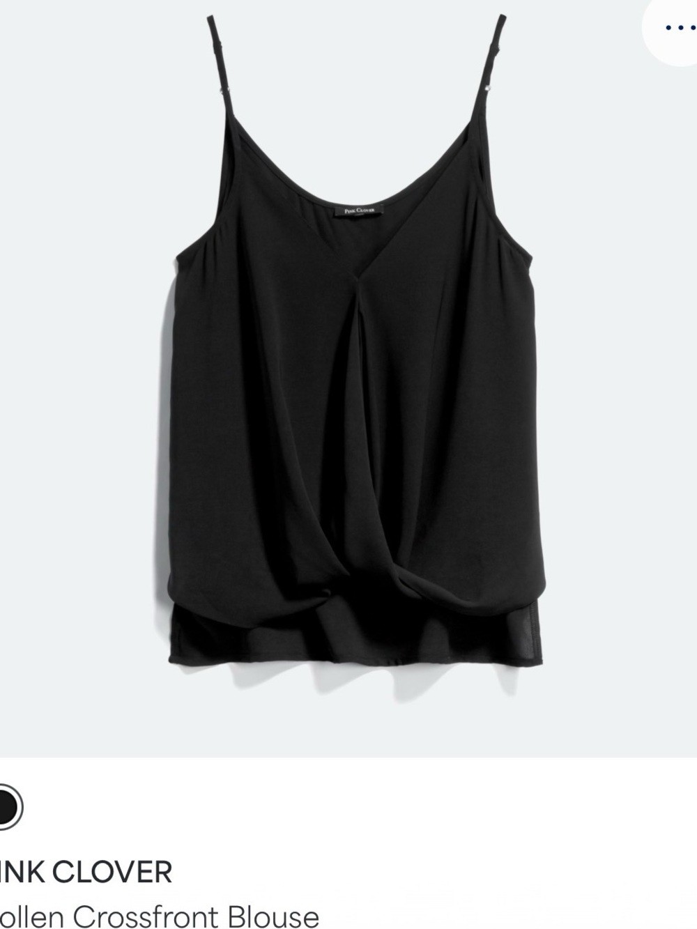 Black Crossfront Cami Top